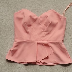 White House Black Market Peach Bustier Size 6